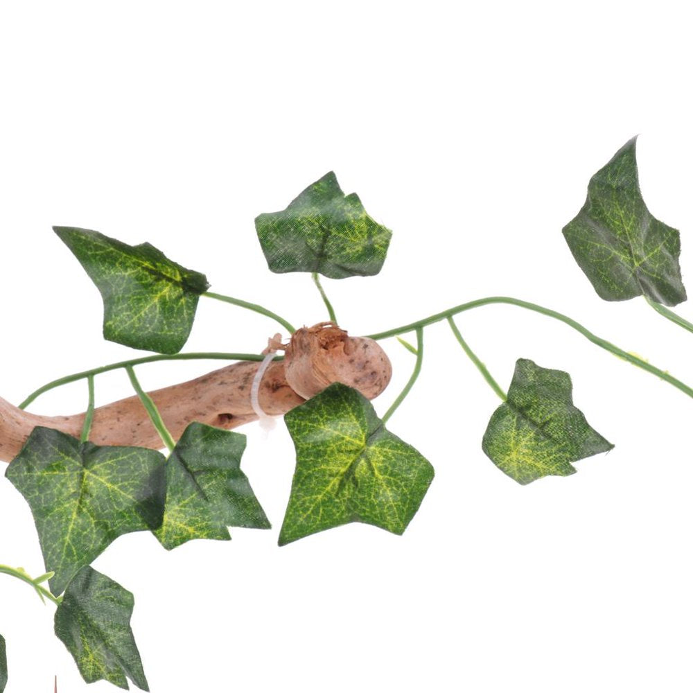 Natural Rhododendron Wood with Artificial Vine Leaf- Creates Natural-Looking Habitat for Reptile and Amphibian-Décor & Climbing Toy for Chameleons, Frogs, Geckos, S Animals & Pet Supplies > Pet Supplies > Small Animal Supplies > Small Animal Habitat Accessories Gazechimp   