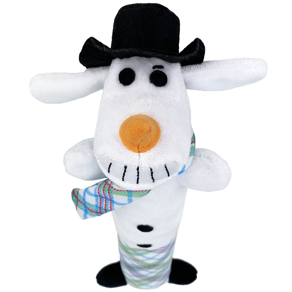 Multipet Snowman Loofa Dog Toy with Squeaker, 12 In.