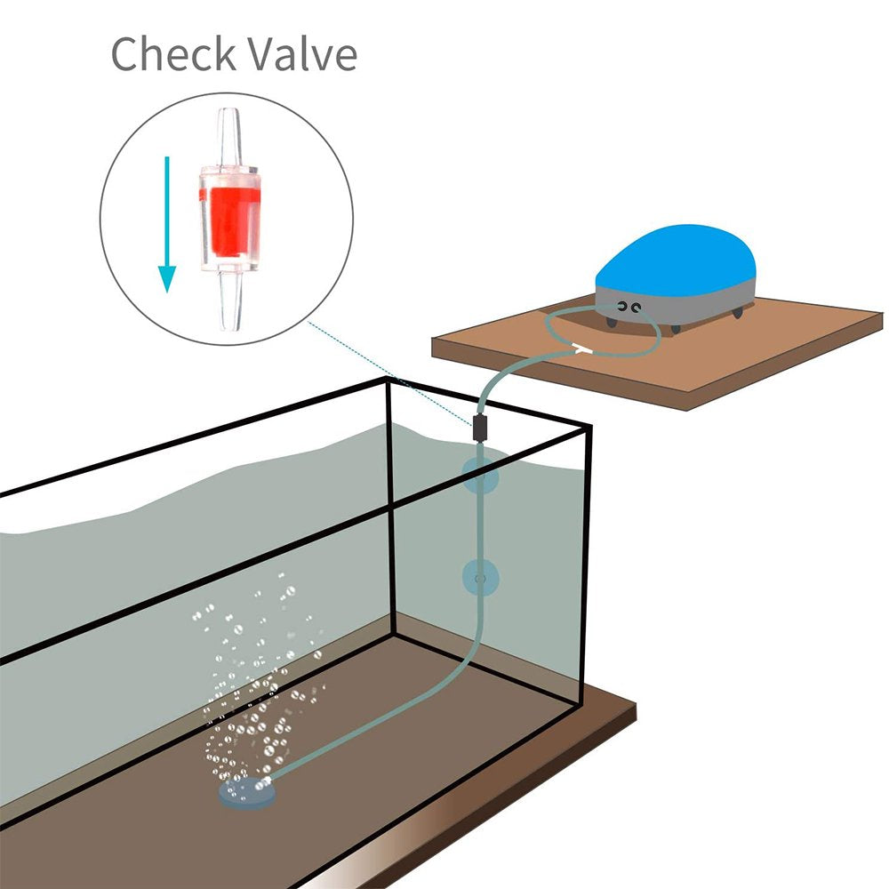 Plastic One Way Non-Return Check Valves 10Pcs Aquarium Air Pump Accessories for Fish Tank Air Line Tube Tubing Hose Pipe Fitting