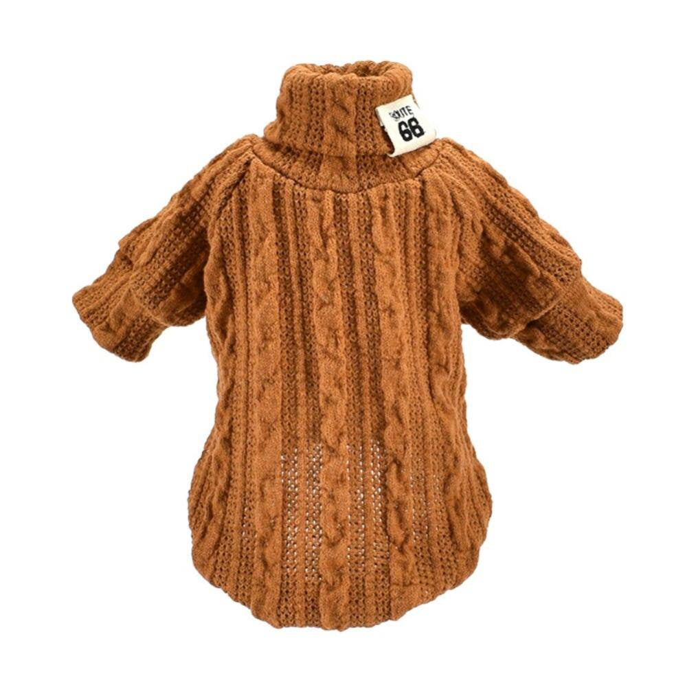 Malisata Winter Dog Knitted Warm Sweaters Coat Pet Thick Clothes Puppy Cozy Apparel Animals & Pet Supplies > Pet Supplies > Dog Supplies > Dog Apparel Malisata XS Yellow 