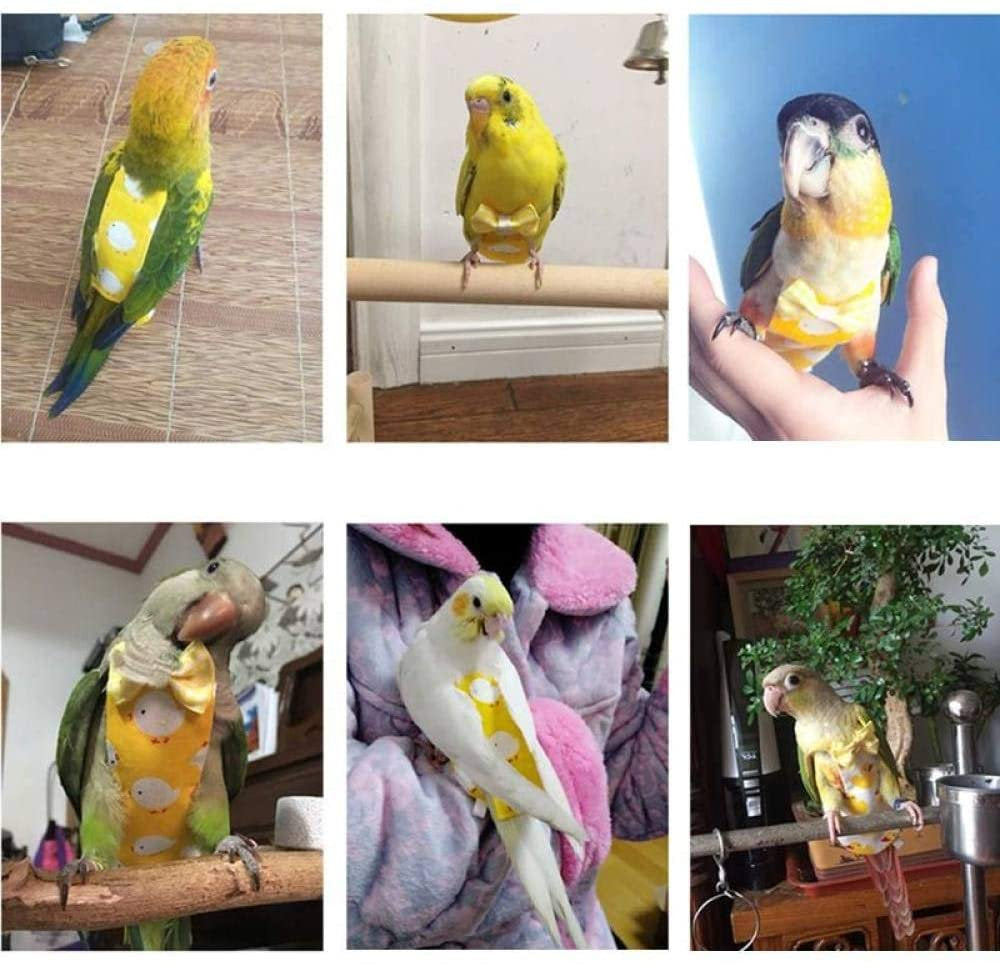 Washable Reusable Parrot Flight Suits Budgie Bird Diaper Funny Bird Flying Suit Liners Bird Nappy Pee Pad Hand Made Clothes for Cockatiel Animals & Pet Supplies > Pet Supplies > Dog Supplies > Dog Diaper Pads & Liners BYDEZCON   