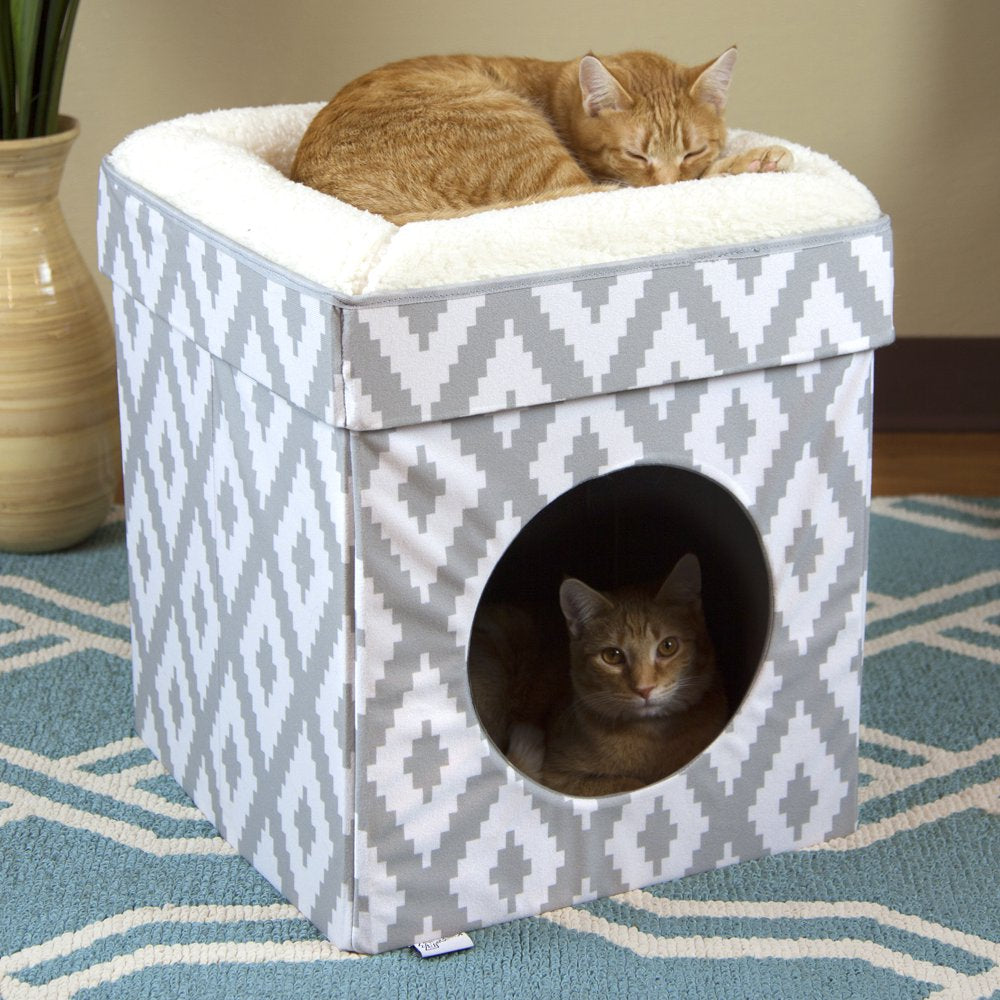 Kitty City Large Cat Bed, Stackable Cat Cube, Indoor Cat Condo and