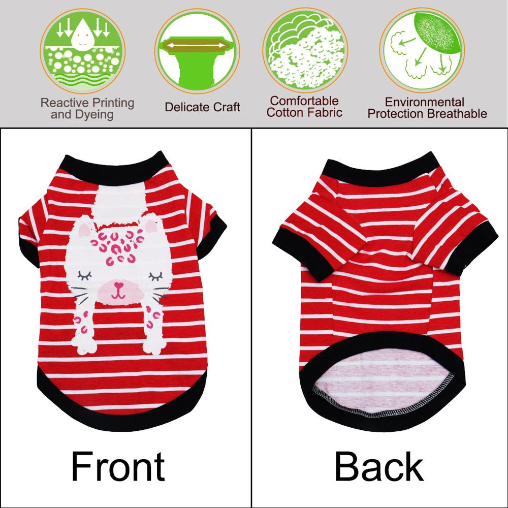 Pet T Shirt Spring Fall Dog Puppy Small Pet Cat Apparel Clothes Vest Clothing Printed, M #10