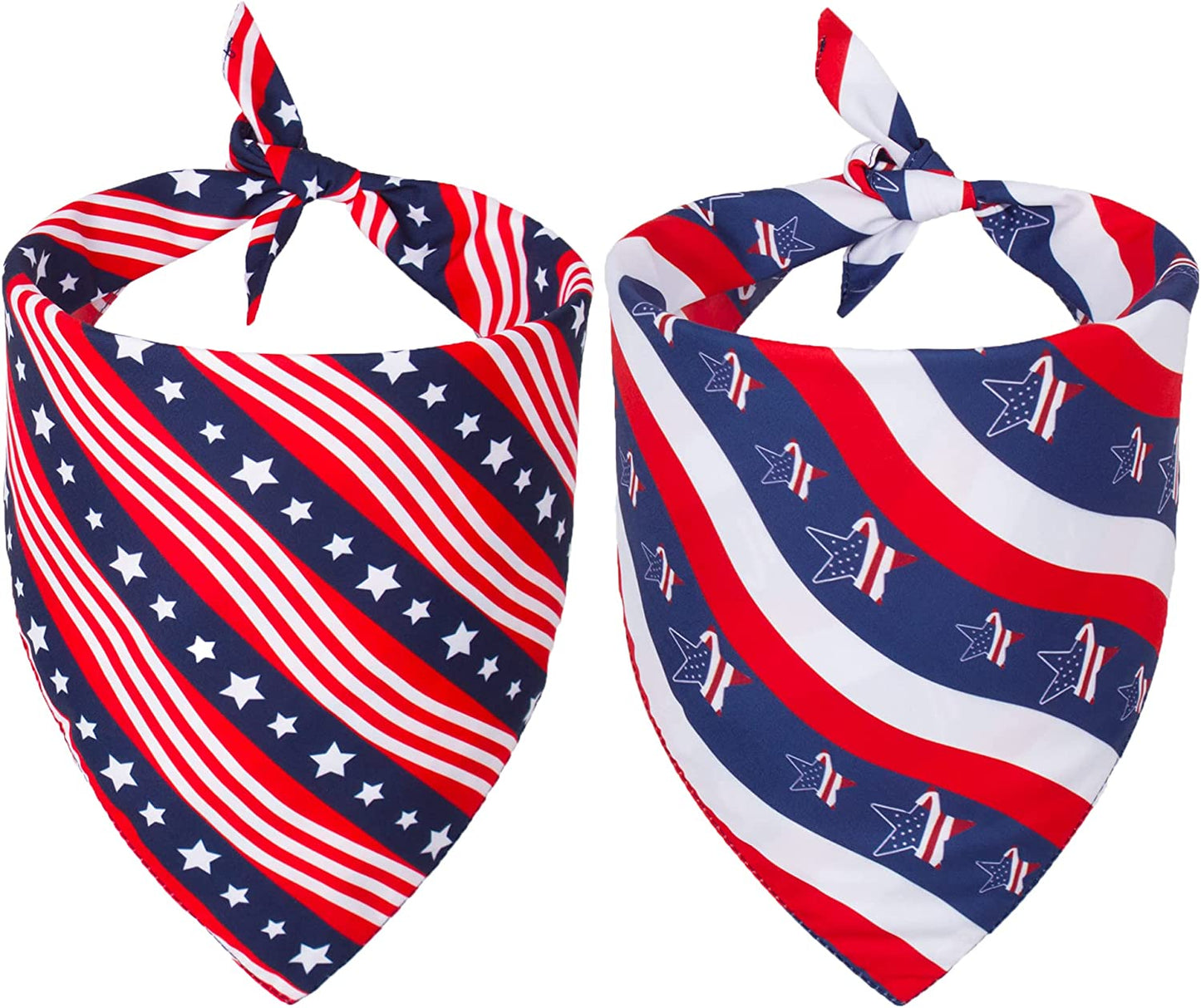 ADOGGYGO American Flag Dog Bandanas Triangle Dog Scarf Patriotic 4Th of July Dog Bandana for Small Medium Large Dogs Pets (Red Twill) Animals & Pet Supplies > Pet Supplies > Dog Supplies > Dog Apparel ADOGGYGO   