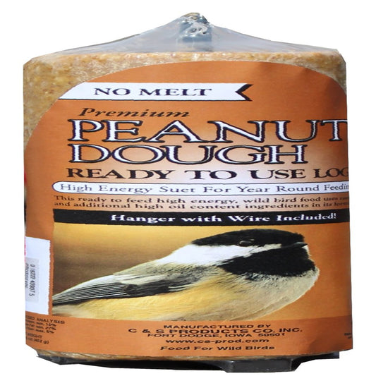 C&S Peanut Delight RTU No Melt Suet Dough, 1 Lb Log, Wild Bird Food Animals & Pet Supplies > Pet Supplies > Bird Supplies > Bird Food Central Garden and Pet   
