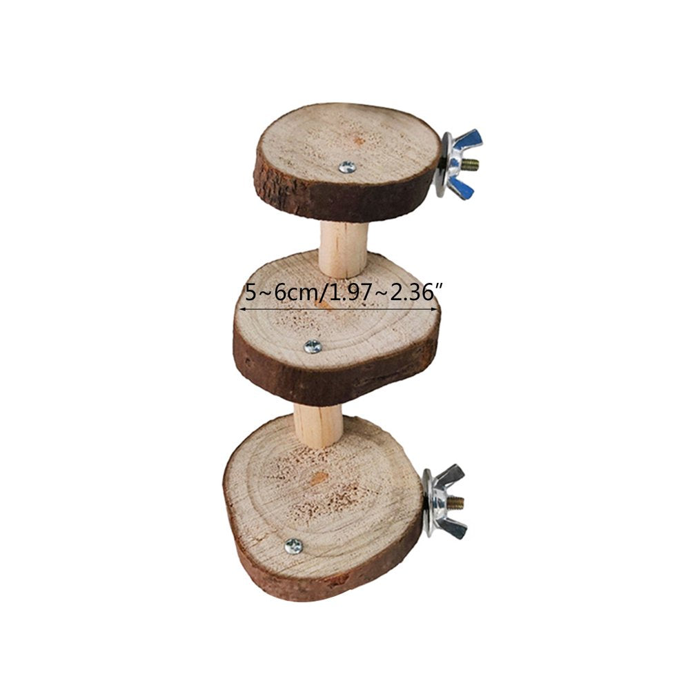 Bird Exercise Perches Stand Platform Wooden Parrot Hamster Climbing Ladder Stair Animals & Pet Supplies > Pet Supplies > Bird Supplies > Bird Ladders & Perches SANVILY   