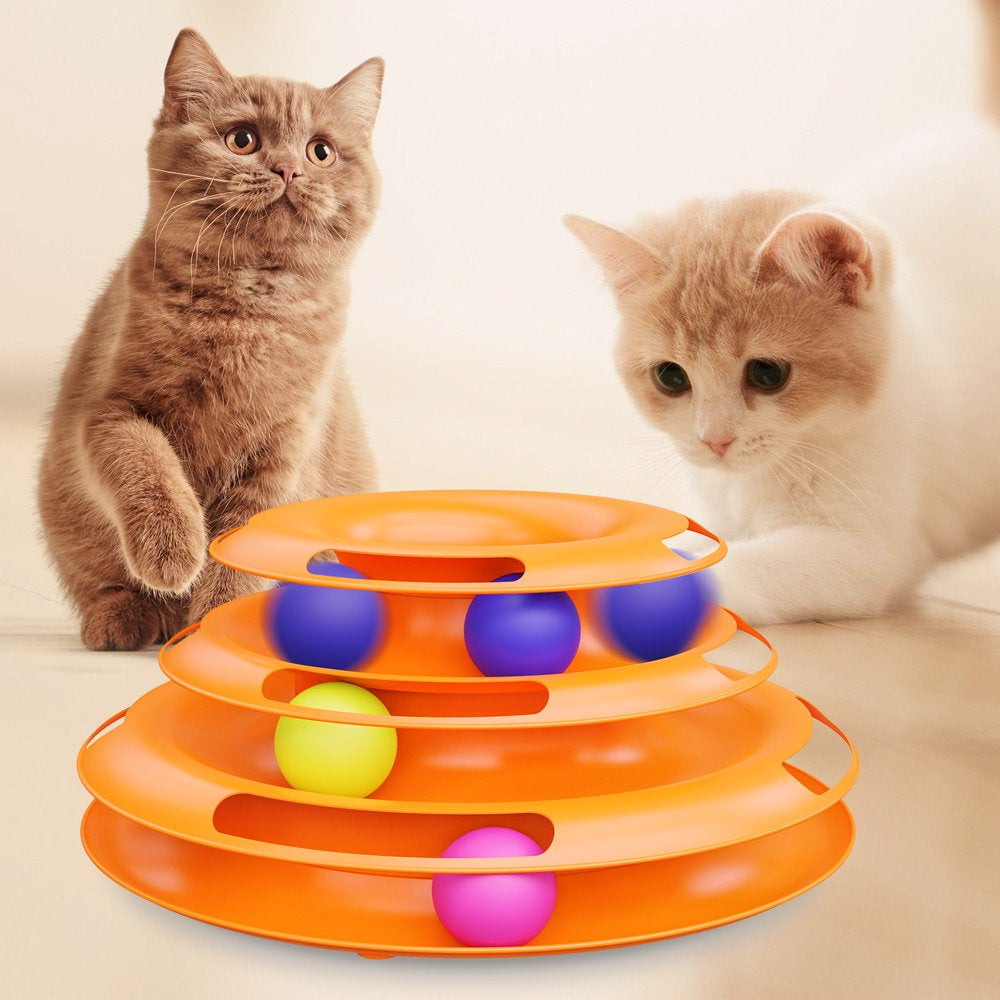 Carkira Cat Toy Vibrant Life Three Tier Cat Track with 3 Moving Balls for Cat Hunting Sports Animals & Pet Supplies > Pet Supplies > Cat Supplies > Cat Toys Carkira   