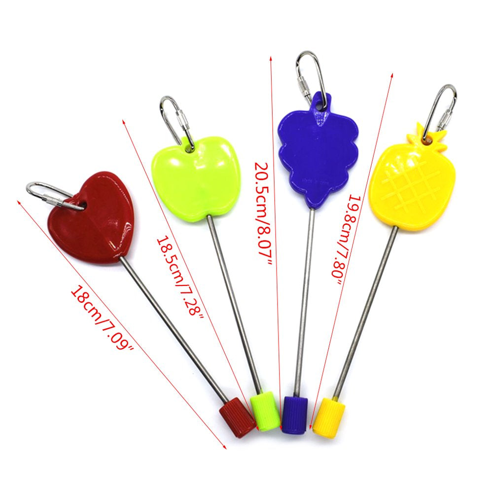 AOOOWER Stainless Steel Meat Food Holder Stick Fruit Skewer Bird Treating Tool Parrot Toy Cage Accessories Animals & Pet Supplies > Pet Supplies > Bird Supplies > Bird Cage Accessories AOOOWER   