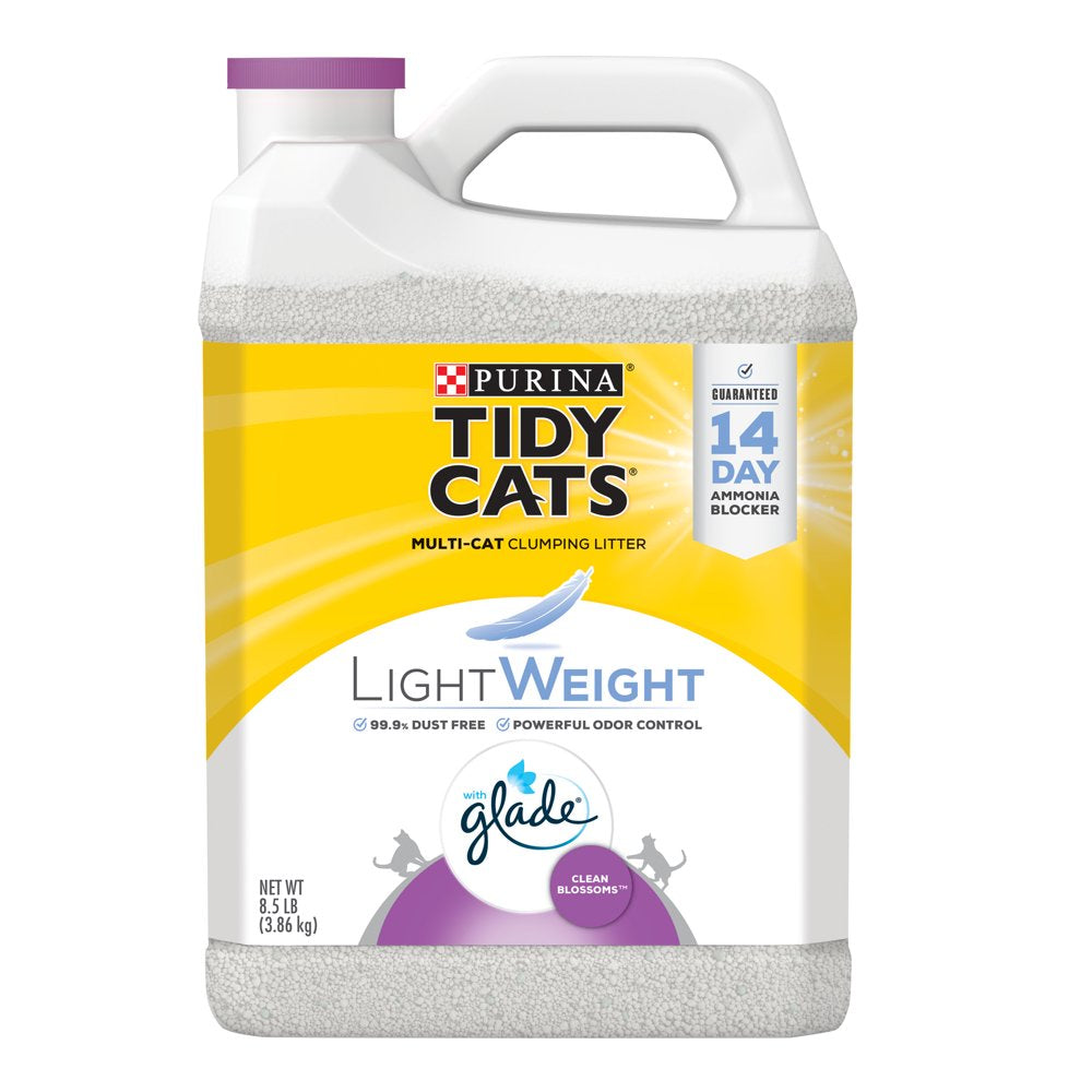 Purina Tidy Cats Light Weight, Low Dust, Clumping, Lightweight Glade Clean Blossoms Multi Cat Litter, 17 Lb. Pail Animals & Pet Supplies > Pet Supplies > Cat Supplies > Cat Litter Nestlé Purina PetCare Company 8.5 lbs  