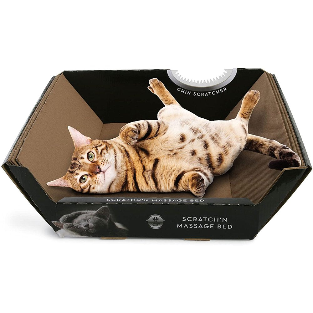 Omega Paw Cardboard Pet Ripple Board Scratch'N Massage Cat Bed, (3 Pack)