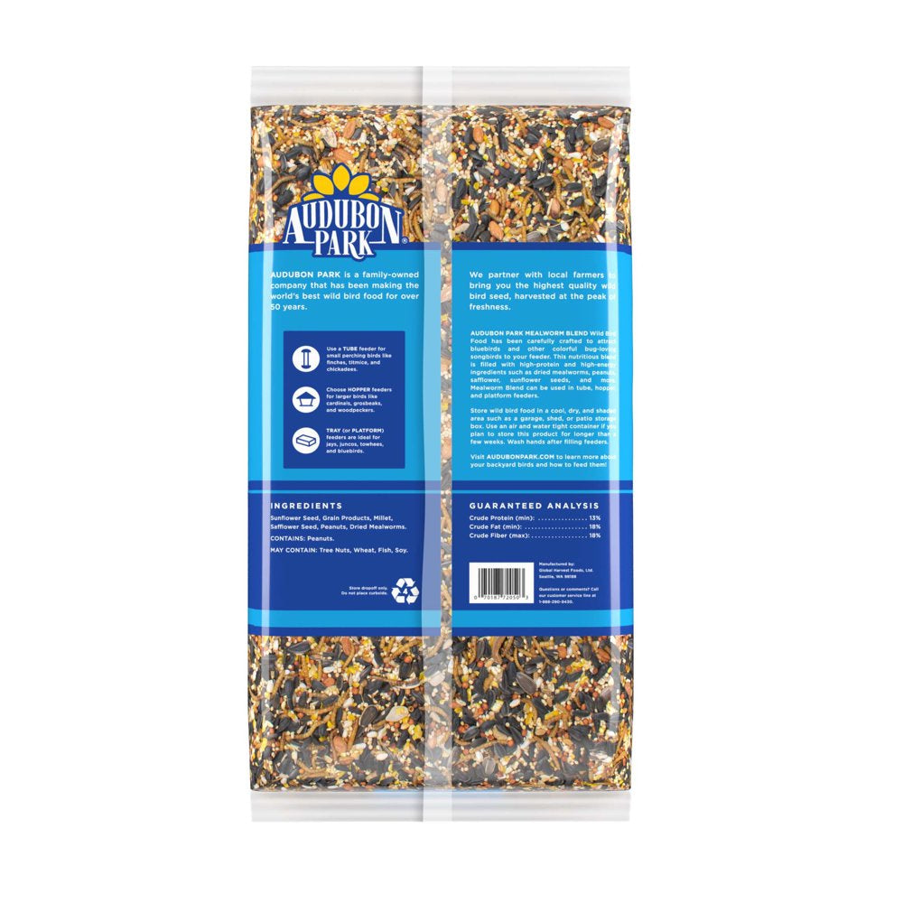 Audubon Park Mealworm Blend Wild Bird Food, New, 5 Lb. Bag Animals & Pet Supplies > Pet Supplies > Bird Supplies > Bird Food Global Harvest Foods Ltd.   