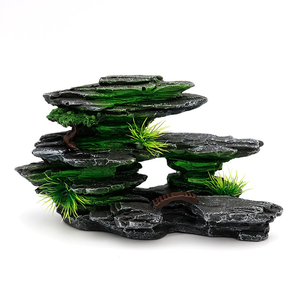 Fish Tank Decoration Resin Aquarium Landscape Artificial Rock Mountain Decor for Aquarium Desktop Animals & Pet Supplies > Pet Supplies > Fish Supplies > Aquarium Decor OURLEEME   