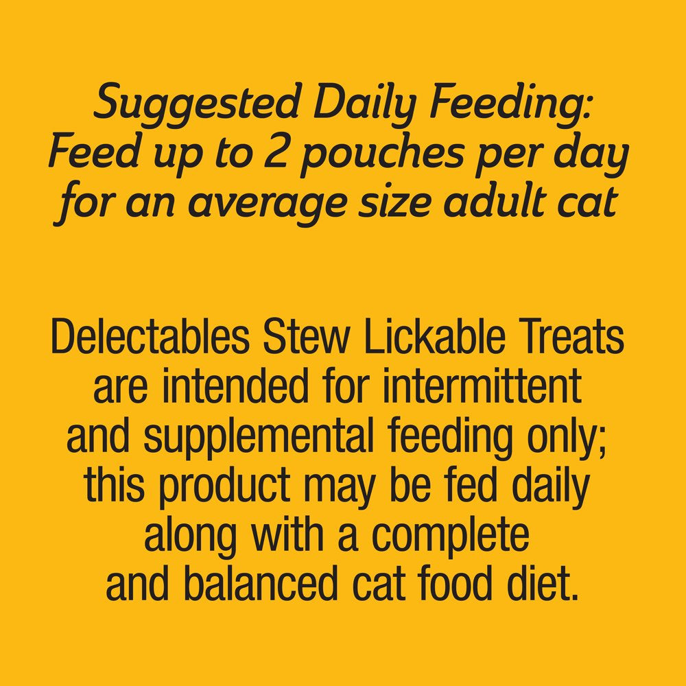 Hartz Delectables Stew Senior 15+ Chicken & Tuna Lickable Wet Cat Treat, 1.4Oz Pouch (12 Pack) Animals & Pet Supplies > Pet Supplies > Cat Supplies > Cat Treats Hartz Mountain Corp.   