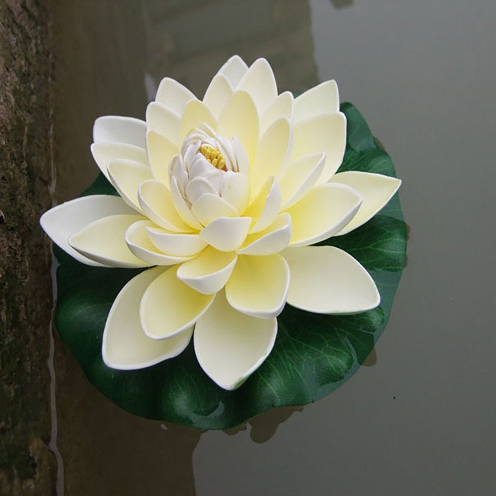 Skys Artificial Lotus Flower Fake Floating Water Lily Garden Pond Fish Tank Decor Animals & Pet Supplies > Pet Supplies > Fish Supplies > Aquarium Decor Skys   