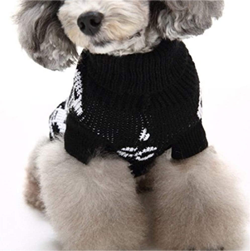 S-Lifeeling Skull Dog Sweater Holiday Halloween Christmas Pet Clothes Soft Comfortable Dog Clothes - Black,Xxl Animals & Pet Supplies > Pet Supplies > Dog Supplies > Dog Apparel PL   