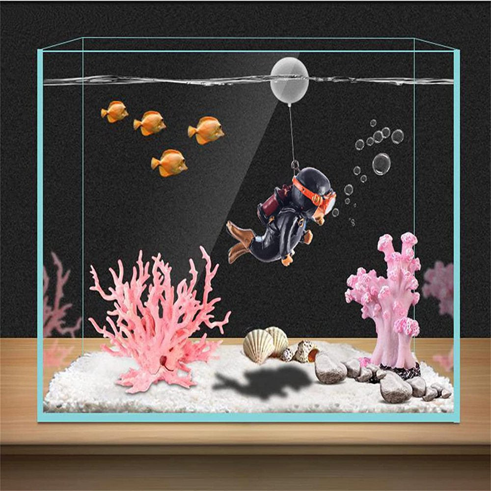 Cute Little Diver Fish Tank Decor, Floating Fish Tank Decor, Fish Tank –  KOL PET