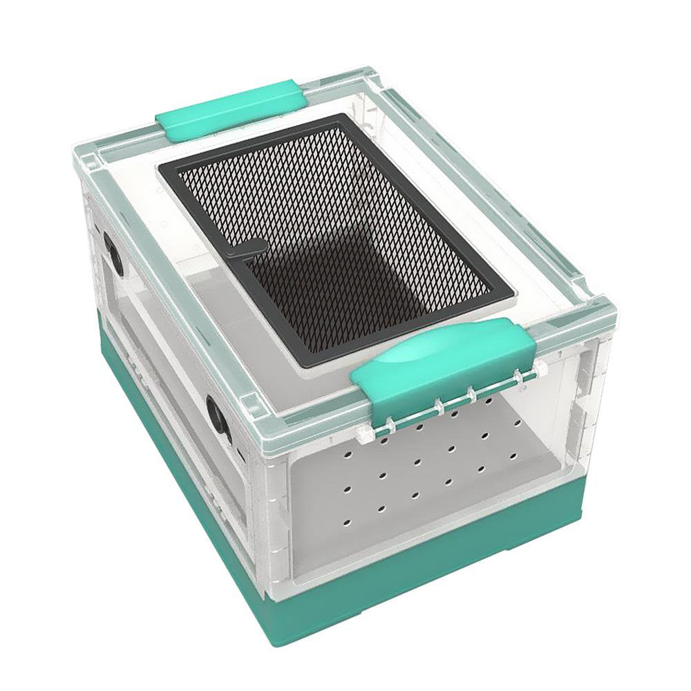 Fovolat Small Animal Breeding Box Easy to Clean Small Animal Habitat Pet Cage for Hedgehogs Hamsters Gerbils Spiders Snails Frogs Newcomer Animals & Pet Supplies > Pet Supplies > Small Animal Supplies > Small Animal Habitats & Cages Fovolat Light Green  