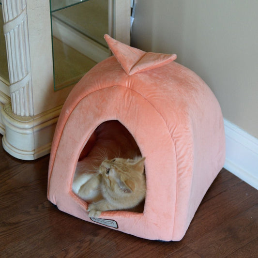 Armarkat Hooded Pet Cat Bed, Orange 14 X 12.5 In Animals & Pet Supplies > Pet Supplies > Cat Supplies > Cat Beds Aeromark Intl Inc   