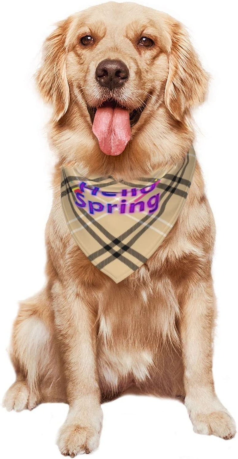 Blue Hello Spring Purple Pet Dog and Cat Decorative Triangle Scarf,Dog Bandana,Breathable and Stain Resistant. Animals & Pet Supplies > Pet Supplies > Dog Supplies > Dog Apparel ZALTAS   