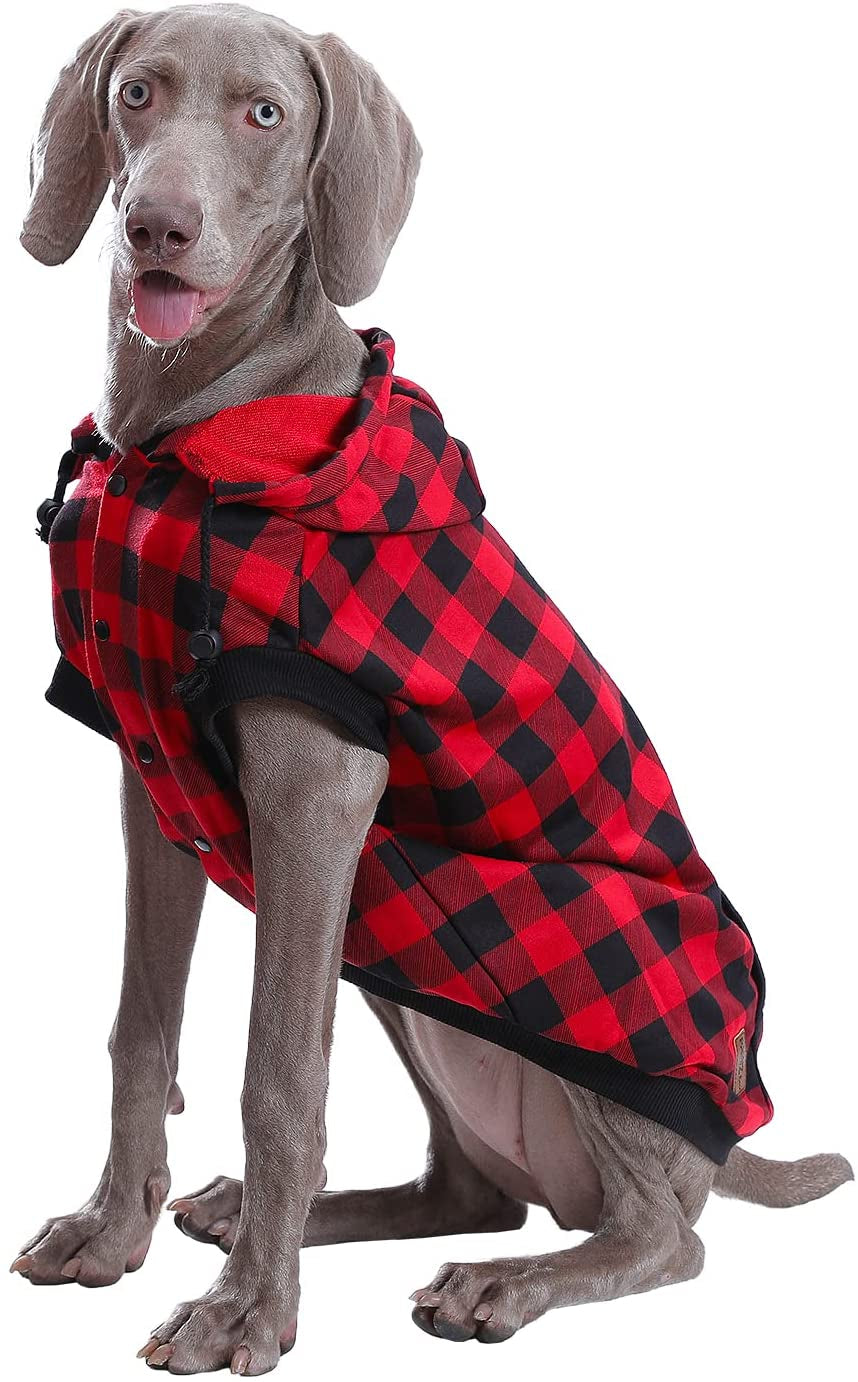 PAWZ Road Dog Coat Plaid Dog Sweater British Style Dog Vest Windproof Dog Jacket Dog Winter Clothes for Small Medium Large Dogs Red 2Xlarge Animals & Pet Supplies > Pet Supplies > Dog Supplies > Dog Apparel PAWZ Road Red Small (Pack of 1) 