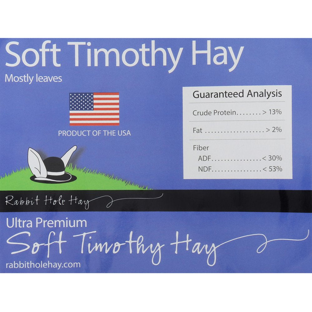 Rabbit Hole Hay, Ultra Premium Soft Timothy Hay; 24Oz Bag Animals & Pet Supplies > Pet Supplies > Small Animal Supplies > Small Animal Food Rabbit Hole Hay   