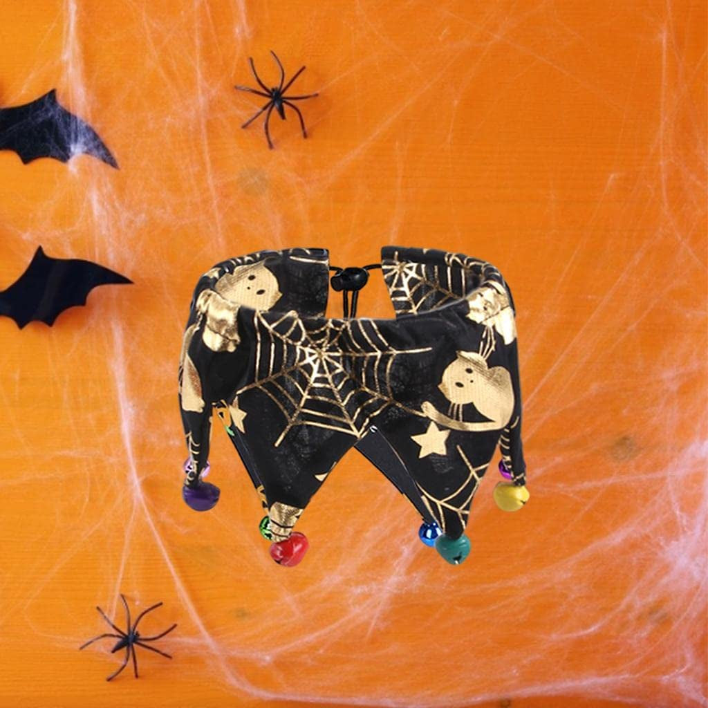 ＫＬＫＣＭＳ Dog Hat Scraf Wizard Kitten Halloween Costumes Pumpkin Spider Bells Holiday Cosplay Party Accessories, Scarf, 15X12Cm Animals & Pet Supplies > Pet Supplies > Dog Supplies > Dog Apparel ＫＬＫＣＭＳ   