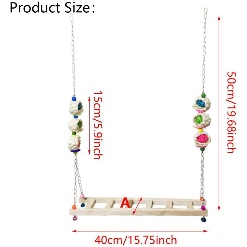 Birdcage Stand Creative Parrots Toys Chicken Swing Pet Toy Swing Stand Budgie Parakeet Cage Bridge Ladder Bird Accessories Animals & Pet Supplies > Pet Supplies > Bird Supplies > Bird Cage Accessories BOLLSLEY   