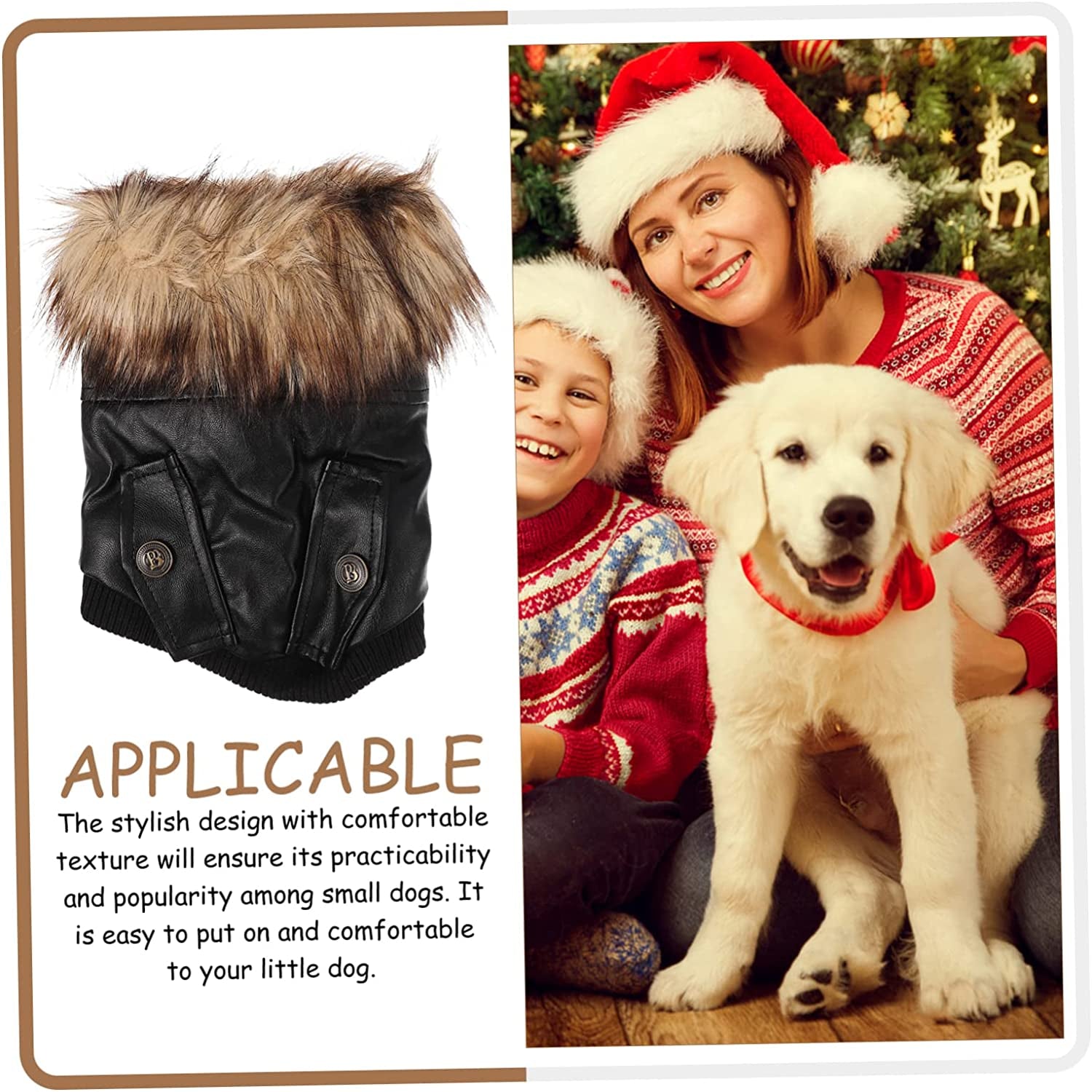 Ipetboom Warm Dog Jacket Dresses for Winter Puppy Coats Puppy Clothes Windproof Dog Clothes Winter Cat Clothes Winter Dog Coat Dog Cold-Proof Costume Pet Clothes Puppy Winter Jacket Cosplay Animals & Pet Supplies > Pet Supplies > Dog Supplies > Dog Apparel Ipetboom   