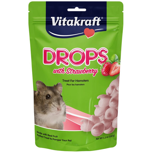 Vitakraft Drops Hamster Treat - Strawberry - Yogurt Treats for Hamsters Animals & Pet Supplies > Pet Supplies > Small Animal Supplies > Small Animal Treats Vitakraft Sun Seed   