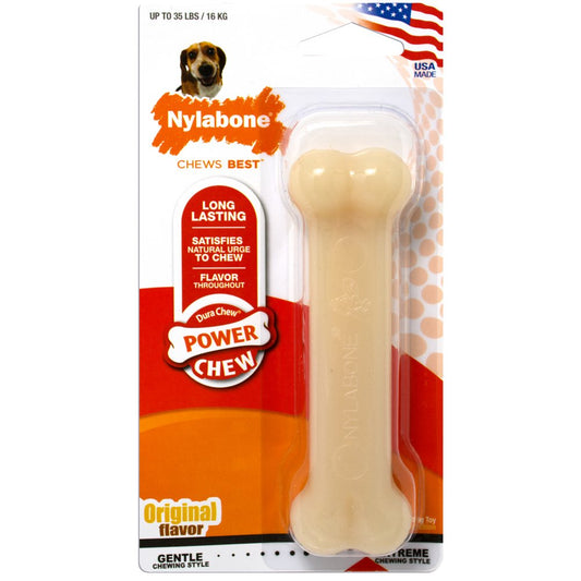 Nylabone Power Chew Flavored Durable Chew Toy for Dogs Original Medium/Wolf (1 Count) Animals & Pet Supplies > Pet Supplies > Dog Supplies > Dog Toys Central Garden and Pet   