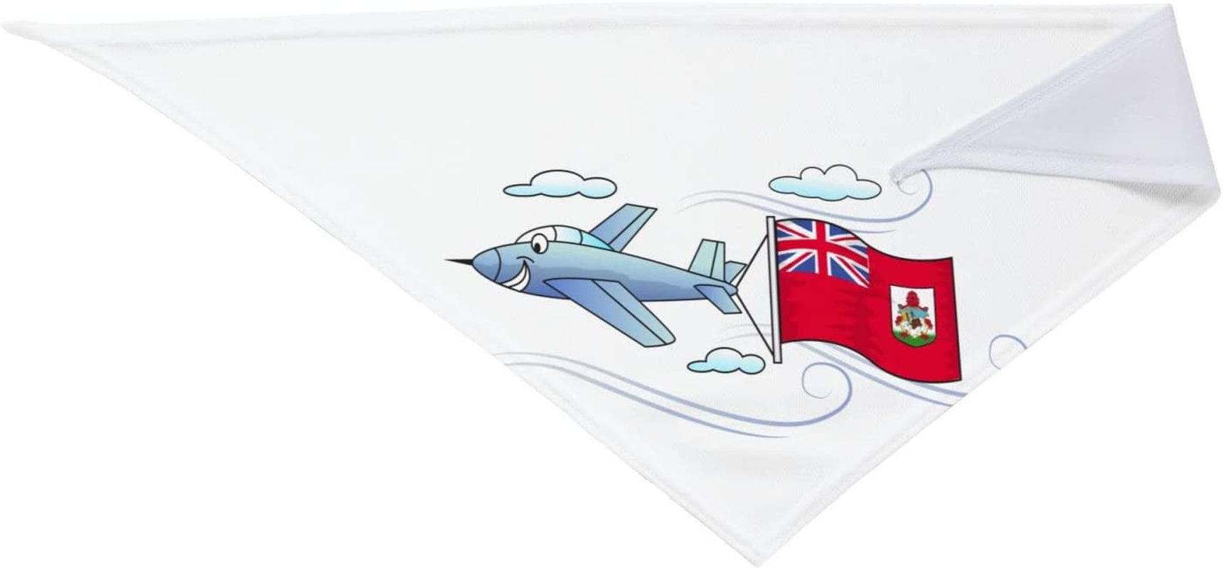 Airplane with Bermuda Flag Pet Dog and Cat Decorative Triangle Scarf,Dog Bandana,Breathable and Stain Resistant. Animals & Pet Supplies > Pet Supplies > Dog Supplies > Dog Apparel ZALTAS   