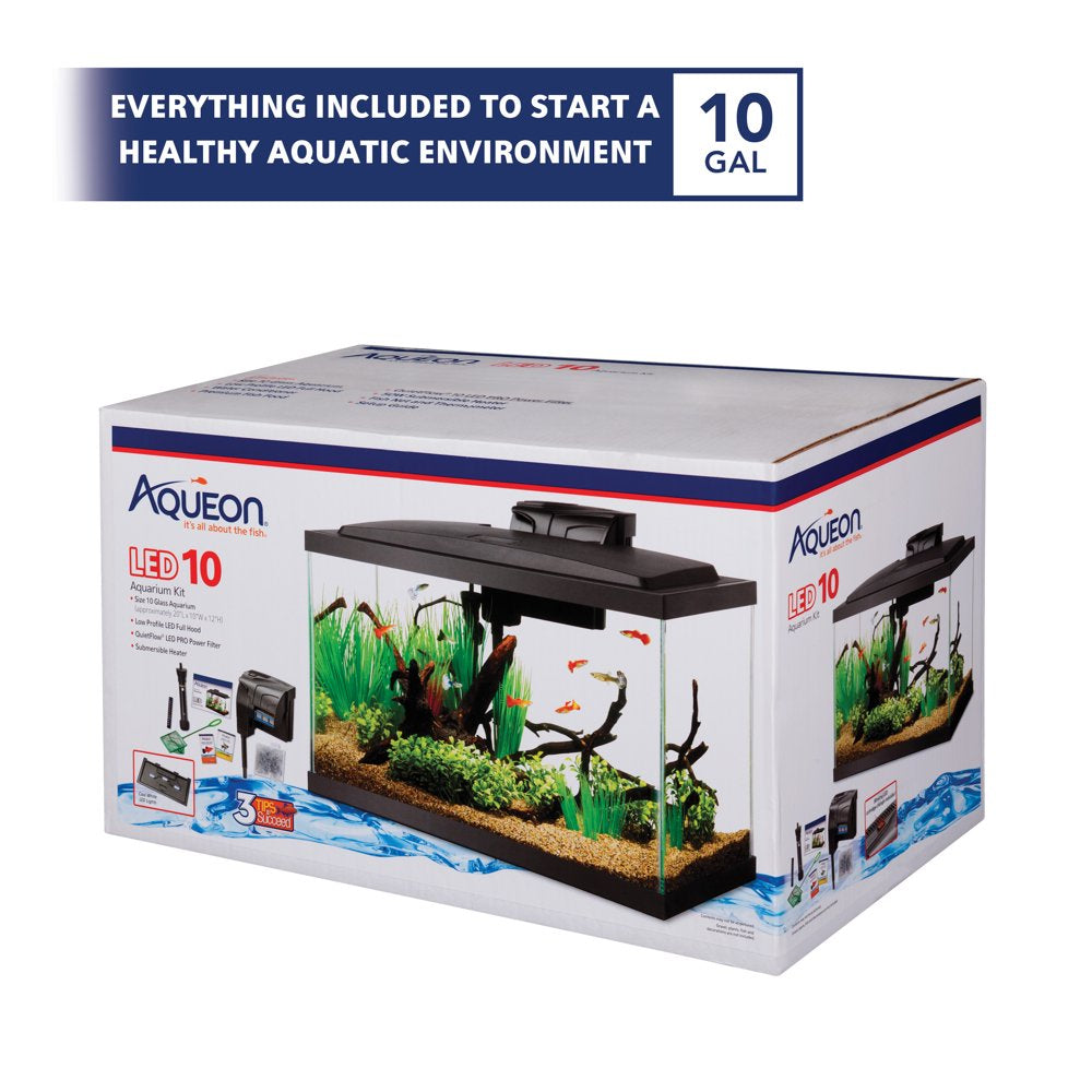 Aqueon Aquarium Starter Kit with LED Lighting 10 Animals & Pet Supplies > Pet Supplies > Fish Supplies > Aquarium Lighting Central Garden and Pet   