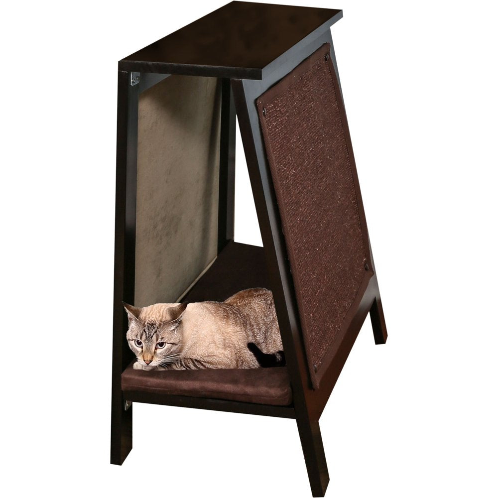 The Refined Feline A-Frame Cat Bed, Espresso Animals & Pet Supplies > Pet Supplies > Cat Supplies > Cat Beds RefinedKind Pet Products Espresso  