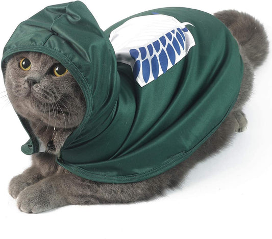 Coomour Cat Halloween Costume Funny Pet Clothes Funny Small Dog Shirt Kitten Clothing for Cats Puppy (S) Animals & Pet Supplies > Pet Supplies > Dog Supplies > Dog Apparel Coomour Green S (Neck: 7") 