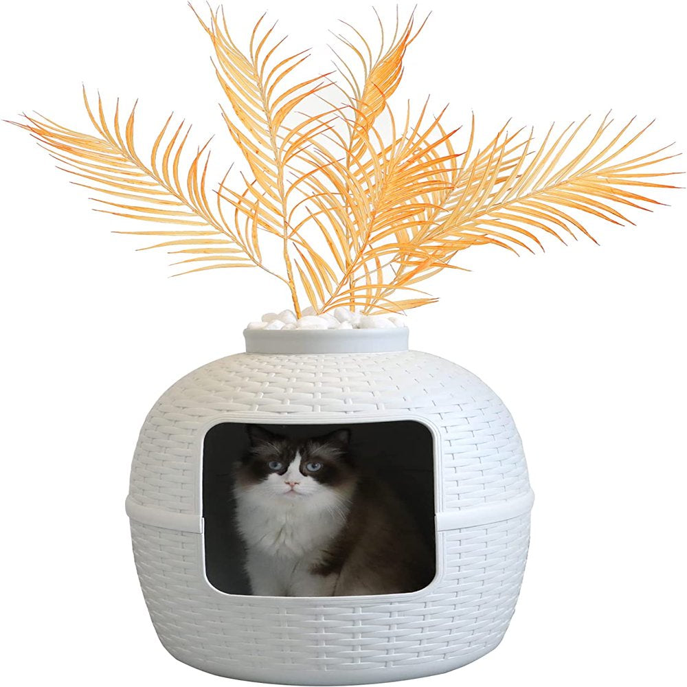 Bsyangplant Hidden Cat Litter Box with Reusable Liner Carbon