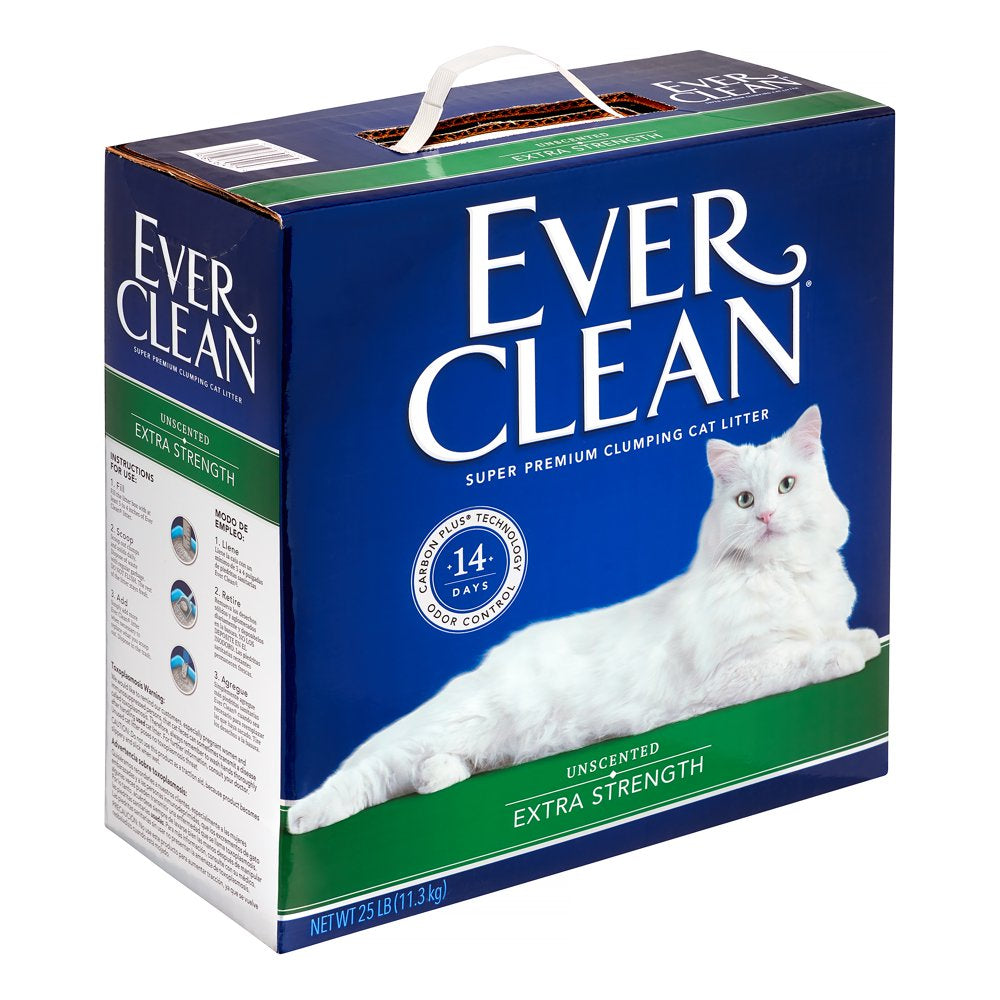 Ever Clean Extra Strength Unscented Odor Control Cat Litter, 25 Lb Box Animals & Pet Supplies > Pet Supplies > Cat Supplies > Cat Litter Clorox USA   