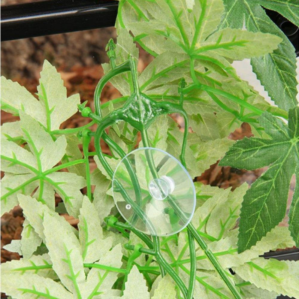 Reptile Plants Lifelike Reptiles Terrarium Leaves Plastic Reptile Habitats Plant Amphibian Hanging Plants Decorations Animals & Pet Supplies > Pet Supplies > Small Animal Supplies > Small Animal Habitat Accessories Popvcly   