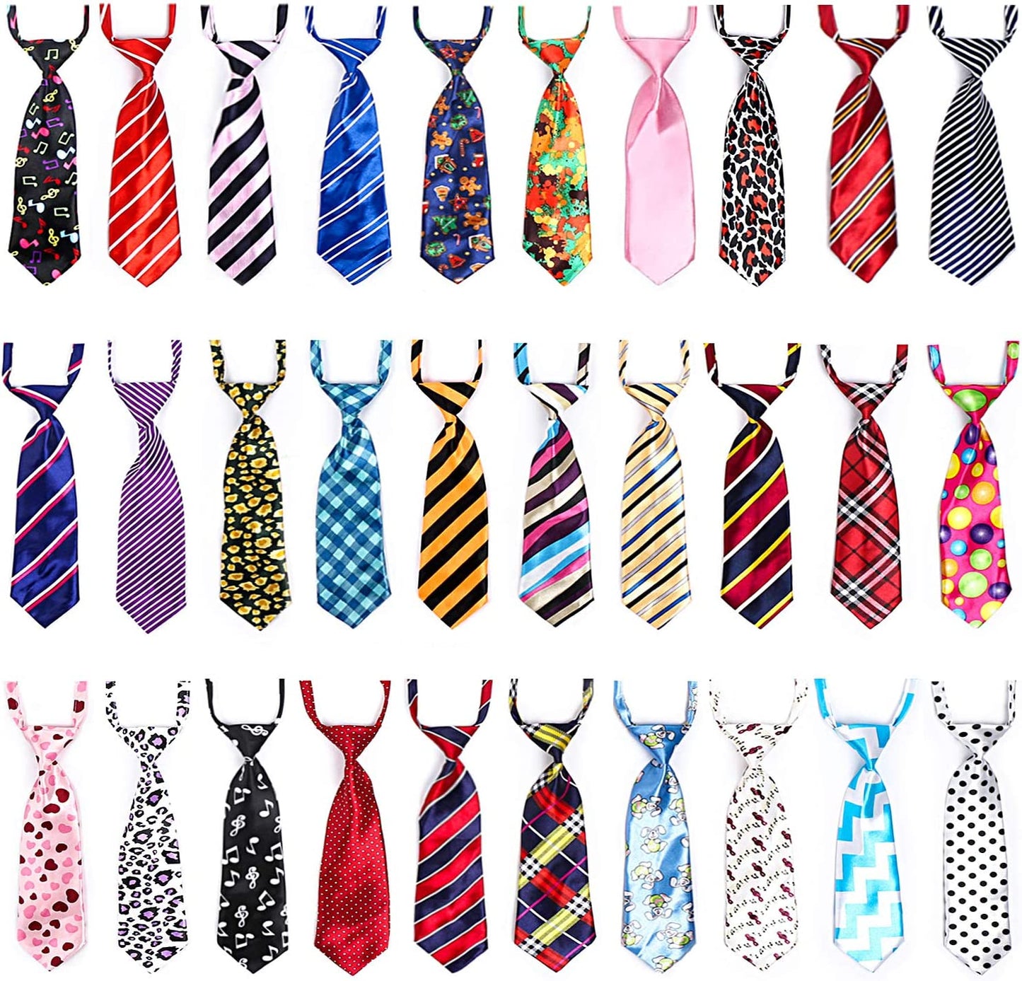Segarty Dog Ties 30 PCS Dog Neckties, Adjustable Dog Neck Ties and Bows for Medium Large Dog Festival Formal Bulk Pet Bowties Collar Grooming Dogs Accessories Holiday Birthday Wedding Costumes Animals & Pet Supplies > Pet Supplies > Dog Supplies > Dog Apparel Segarty 30PCS, Multi-Colored A  
