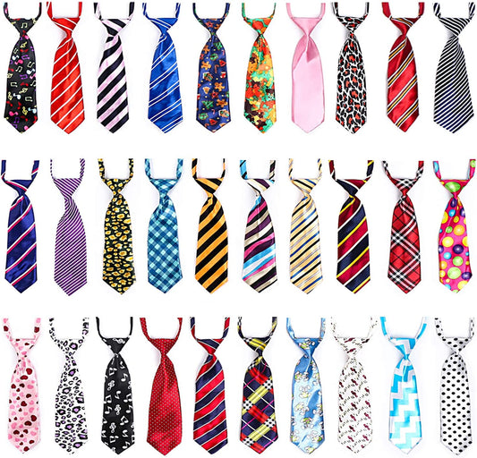 Segarty Dog Ties, 30 PCS Dog Neck Ties and Bows Assorted Adjustable Neckties for Medium Large Dog, Bulk Pet Bow Ties Collar Dog Grooming Accessories for Girl Boy Dogs Holiday Birthday Costumes Animals & Pet Supplies > Pet Supplies > Dog Supplies > Dog Apparel Segarty 30PCS, Multi-Colored A  