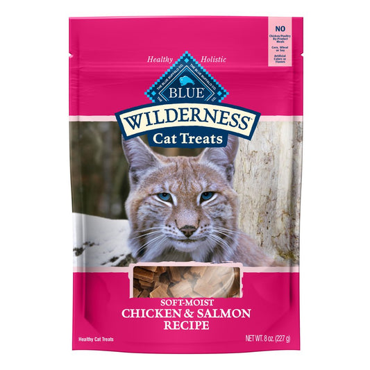 Blue Buffalo Wilderness Chicken & Salmon Flavor Soft Treats for Cats, Grain-Free, 8 Oz. Bag Animals & Pet Supplies > Pet Supplies > Cat Supplies > Cat Treats Blue Buffalo   