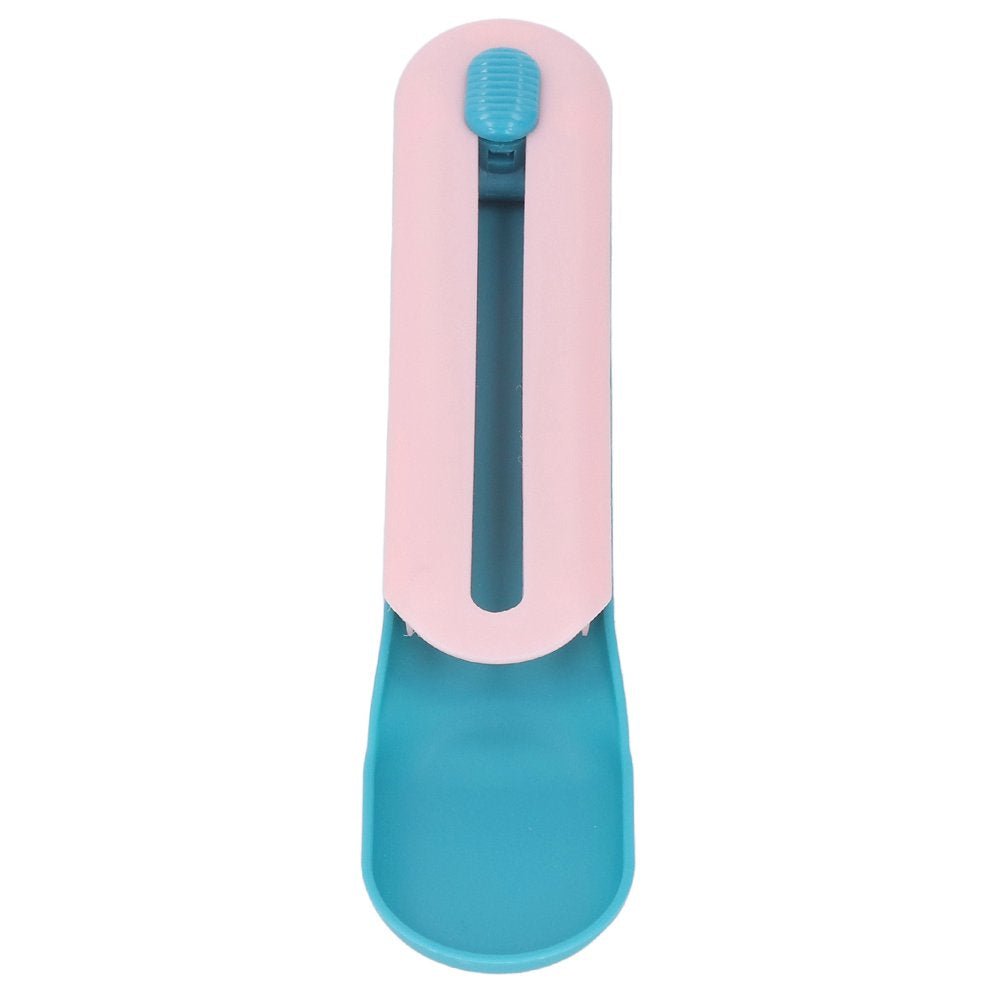 Cat Snack Spoon, Cat Treat Squeeze Spoon Sturdy Convenient Reliable for Feeding Pink Spoon with Blue Handle