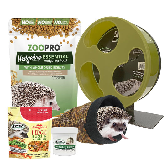 Starter Package for Hedgehogs - Includes Exercise Wheel, Healthy Food, Natural Treat, Multi-Vitamin & Hideout Animals & Pet Supplies > Pet Supplies > Small Animal Supplies > Small Animal Food Exotic Nutrition   