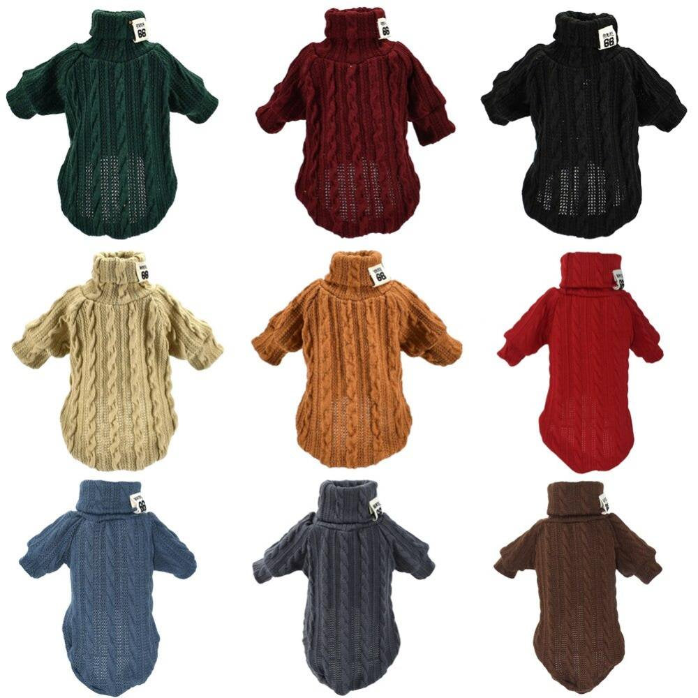 Malisata Winter Dog Knitted Warm Sweaters Coat Pet Thick Clothes Puppy Cozy Apparel Animals & Pet Supplies > Pet Supplies > Dog Supplies > Dog Apparel Malisata   
