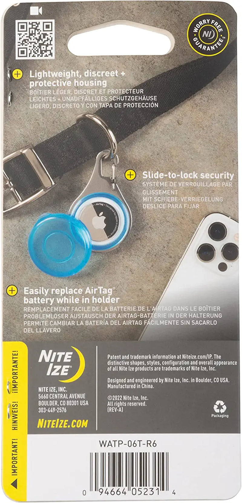 Nite Ize, Inc. WATP-06T-R6 Nite IZE Wearabout Clippable, Apple Airtag Locking Carabiner for Pets, Smoke Tracker Holder Electronics > GPS Accessories > GPS Cases Nite Ize   