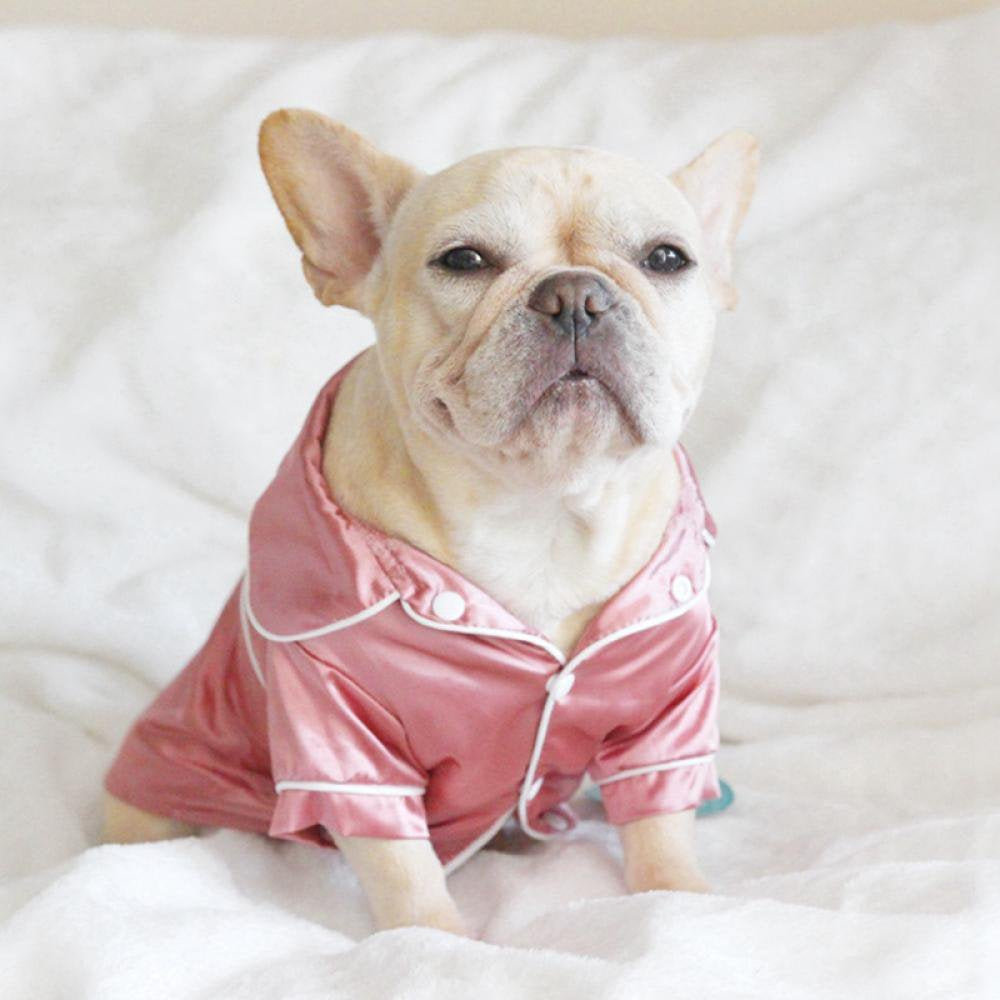 Cat Dog Pajamas Soft Silk Pet Clothes Apparel Puppy Pink Sleepwear XS Midnight Animals & Pet Supplies > Pet Supplies > Dog Supplies > Dog Apparel Midnight   