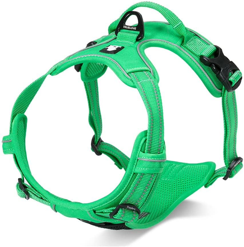 SGODA Dog Harness Reflective Dog Vest Harness No Pull Pet Harness with Handle for Large Dogs, Orange Animals & Pet Supplies > Pet Supplies > Dog Supplies > Dog Apparel SGODA Grass Green(2018 new) Medium Chest 22-27" 