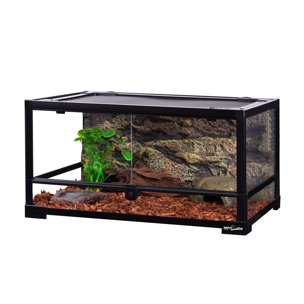 REPTI-ZOO Reptile Glass Terrarium with Double Hinge Door 24" X 18" X 12.6"（24 Gallon) Animals & Pet Supplies > Pet Supplies > Small Animal Supplies > Small Animal Habitat Accessories Etan Pet Supplies Inc.   