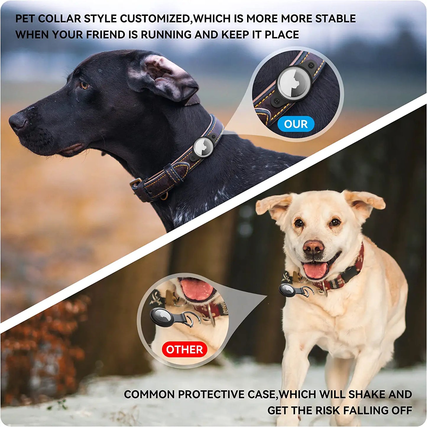 Airtag Screw Vault for Dogs- Airtag Dog Collar Holder for Apple Airtags, Waterproof Airtag Case for Giant Pets Electronics > GPS Accessories > GPS Cases DLENP   