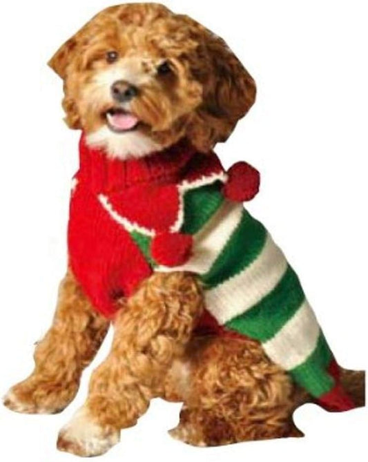 Chilly Dog Christmas Elf Dog Sweater, X-Small Animals & Pet Supplies > Pet Supplies > Dog Supplies > Dog Apparel Chilly Dog   