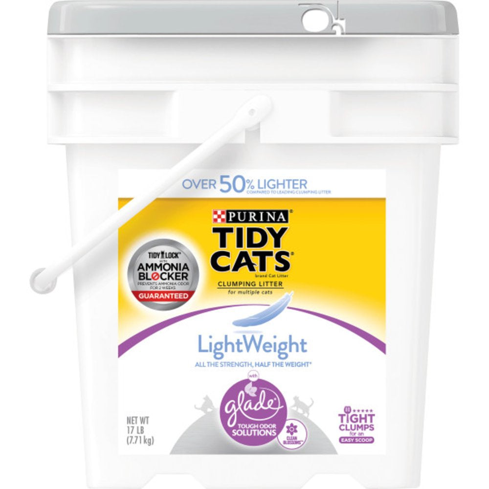 Purina Tidy Cats Light Weight, Low Dust, Clumping, Lightweight Glade Clean Blossoms Multi Cat Litter, 17 Lb. Pail Animals & Pet Supplies > Pet Supplies > Cat Supplies > Cat Litter Nestlé Purina PetCare Company 17 lbs  